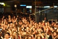 Headbanging crowd at a rock concert